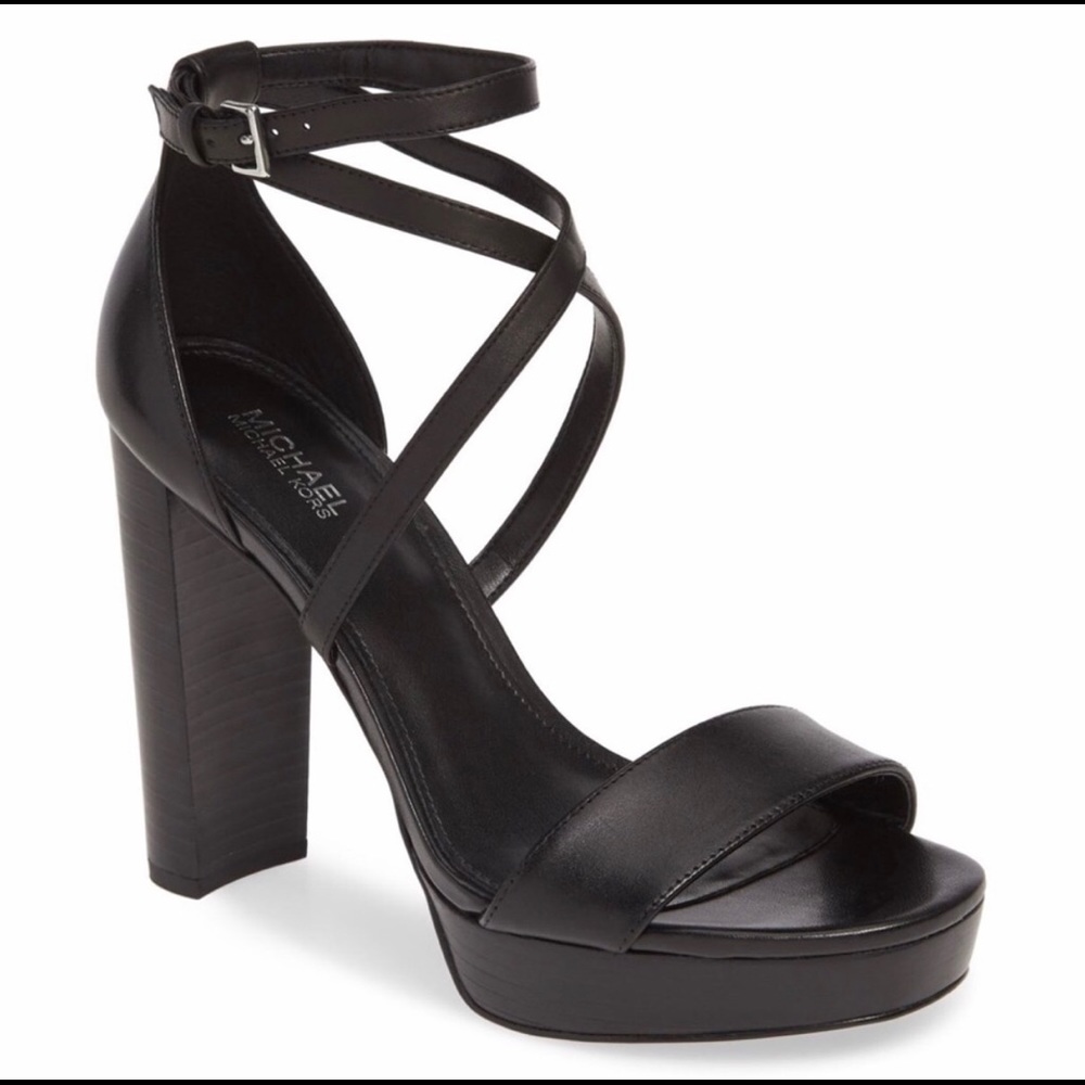 Michael Kors Charlize Leather Platform Sandal